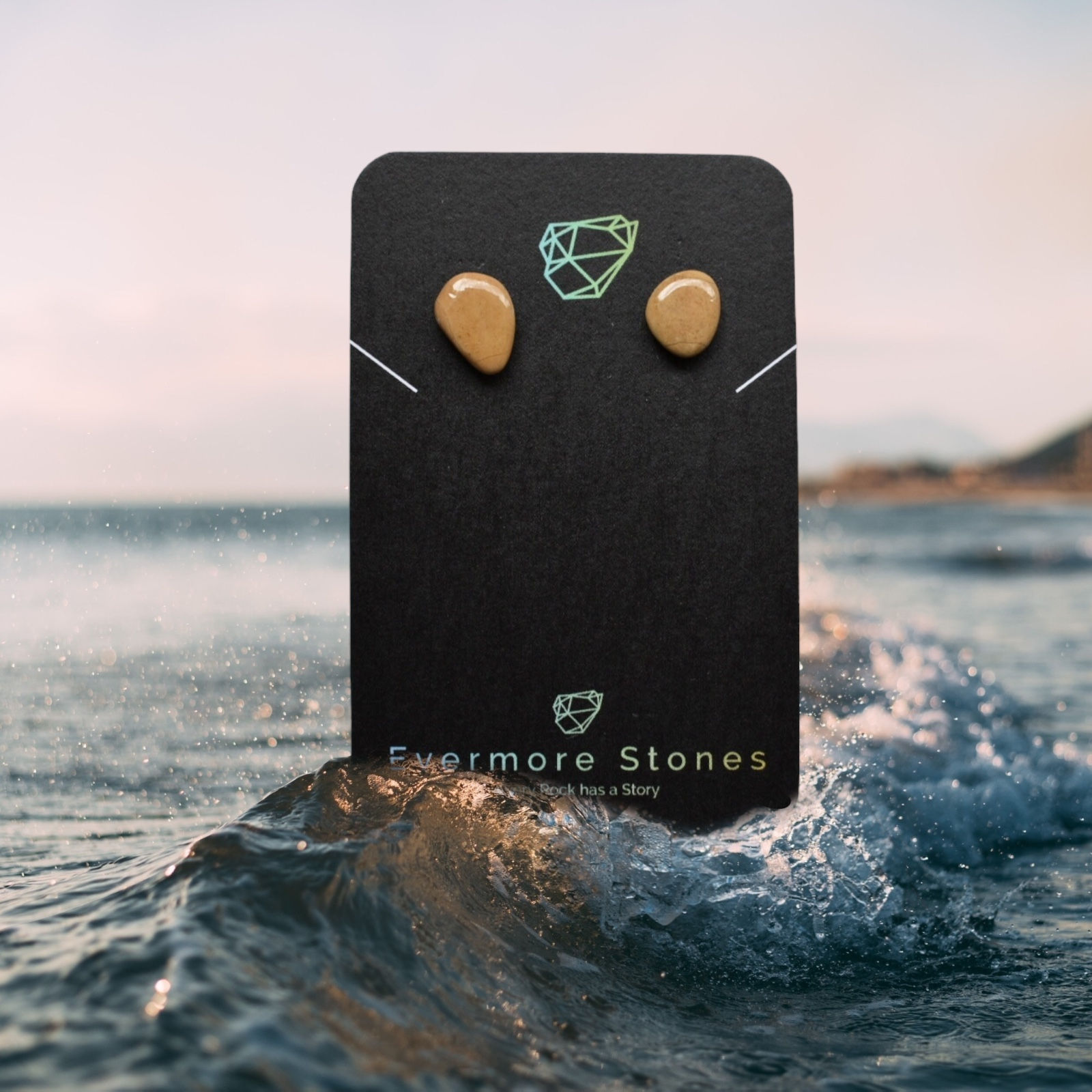 Adratic Stone Pebble Earrings