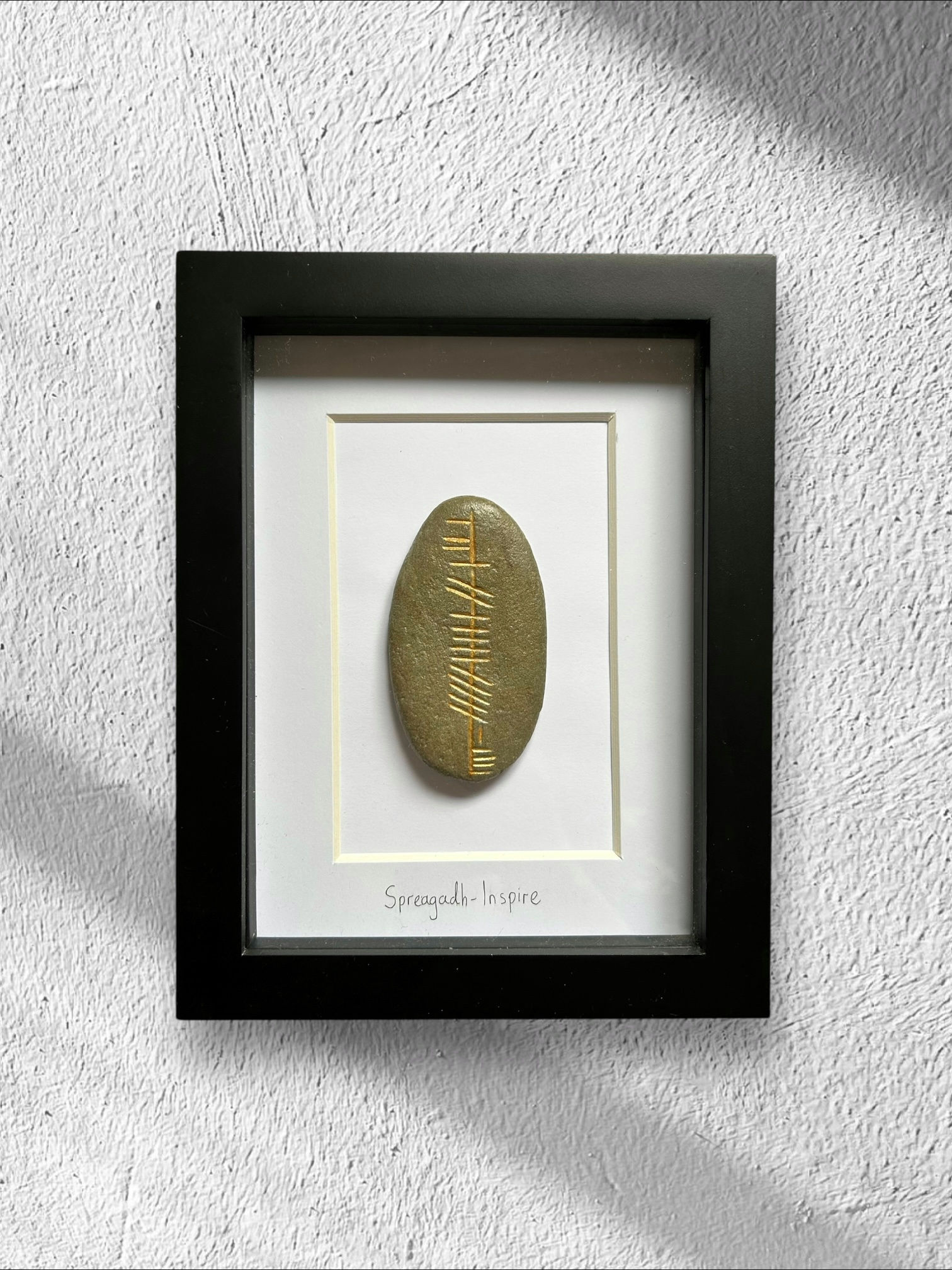 Spreagadh (Inspire) Ogham Stone Frame