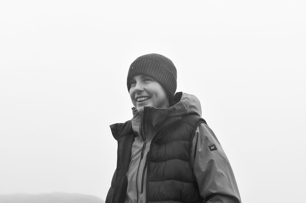 Picture of Brid the maker in hat and jacket outside