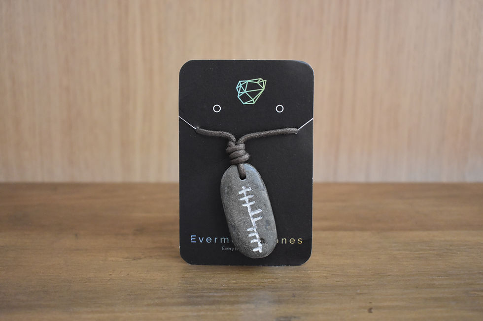 Clú (Honour) Pendant with Ogham inscription on stone.