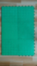 Plastic floor tiles