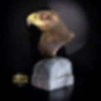 Handbemalte -Adler Skulptur aus dem 3D Drucker