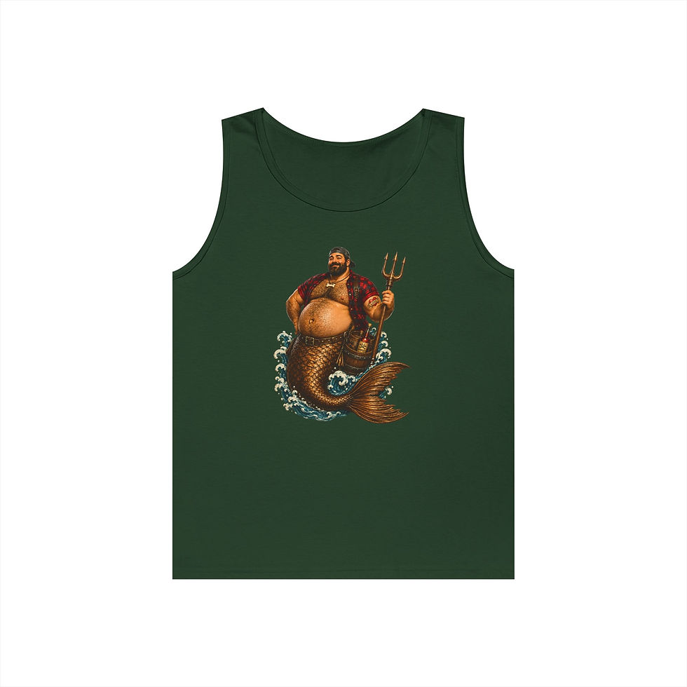 Thumbnail: Mer Bear Gay Bear Merman Tank Top | Bear Community Pride Vest LGBTQ