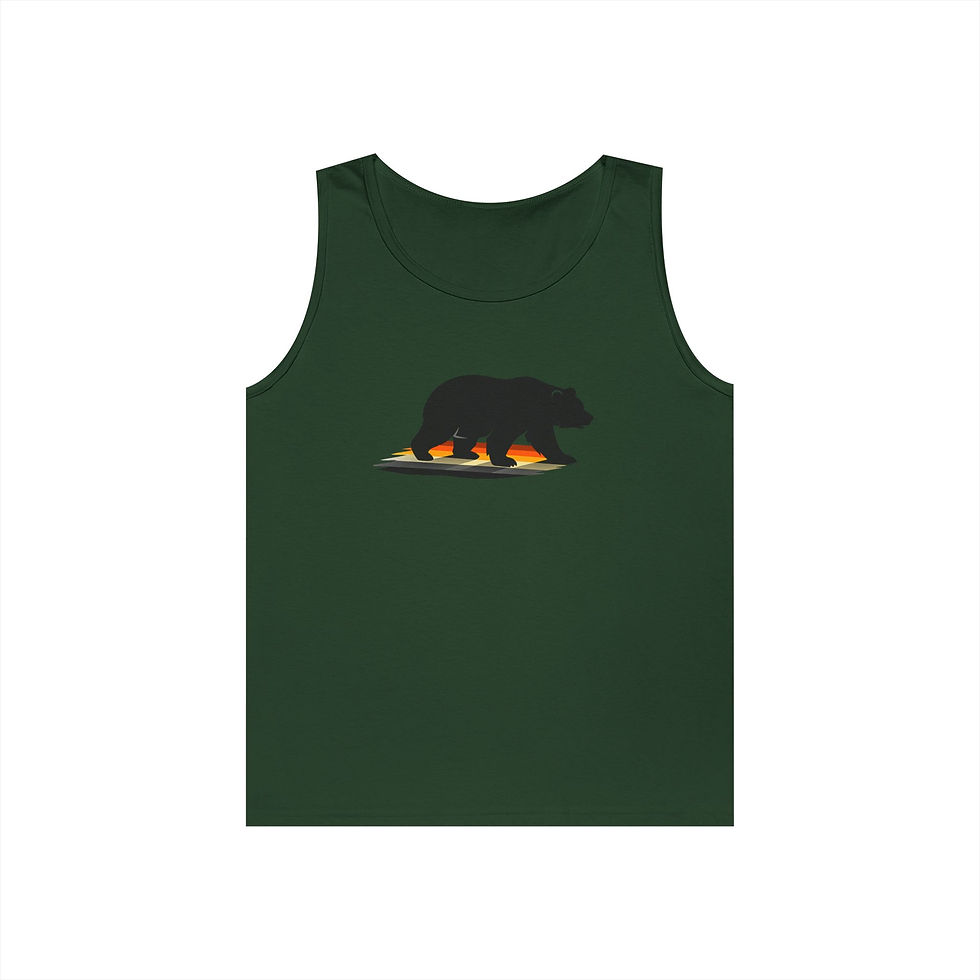 Thumbnail: Bear Pride Flag Walking Grizzly Tank Top | Gay Bear Pride Vest