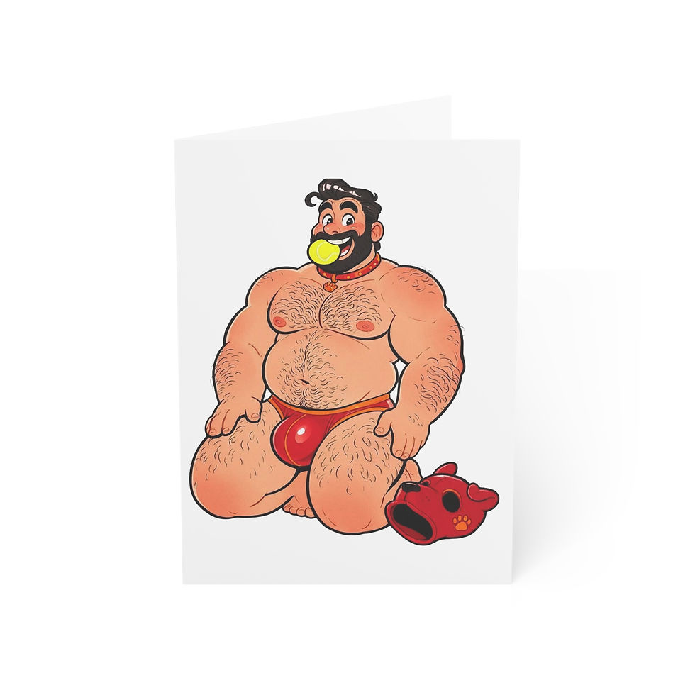 Thumbnail: Baby Bear Pup Greeting Card Gay Pride Card for Him