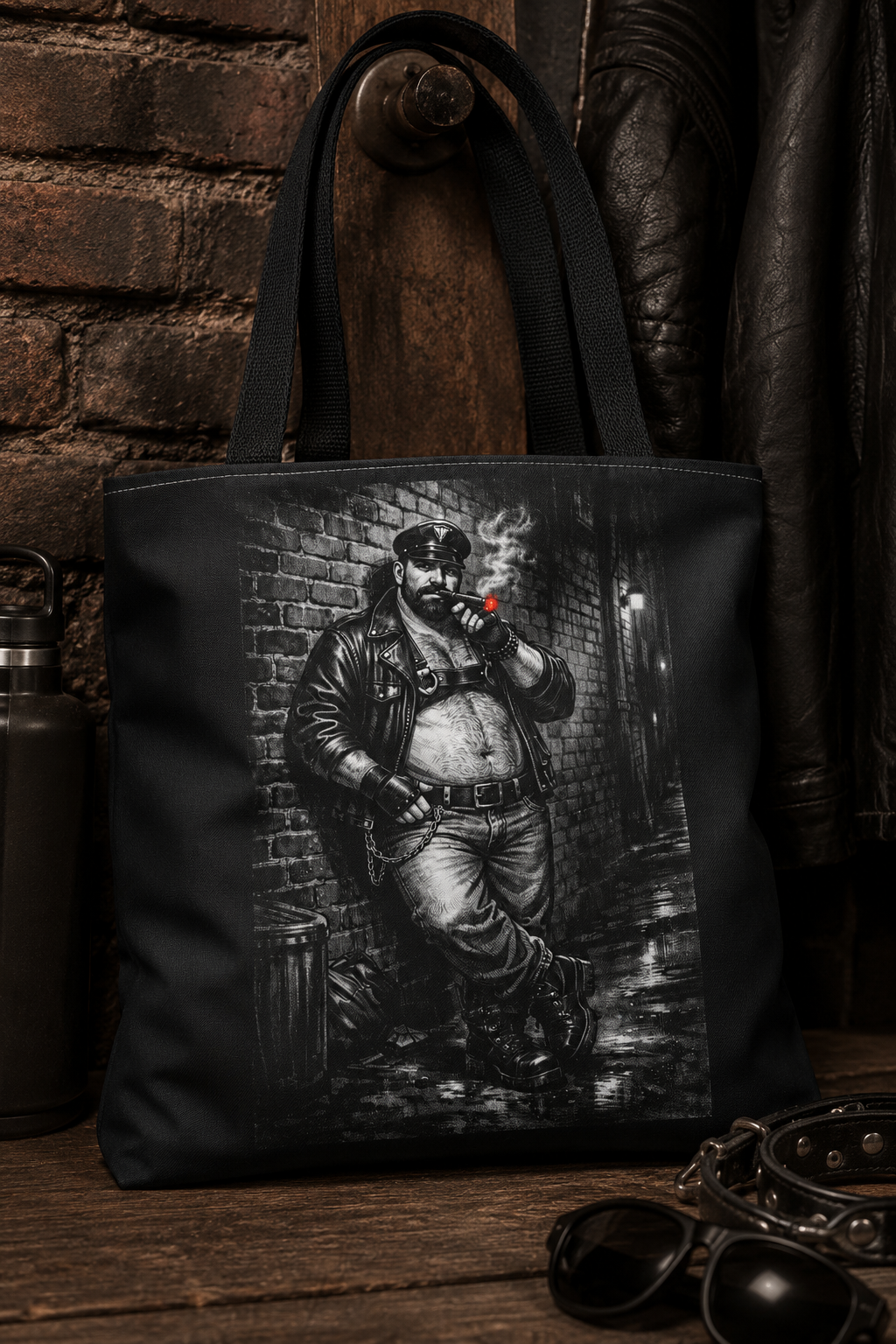 Leather Daddy Tote Bag – Noir Alley Leatherman