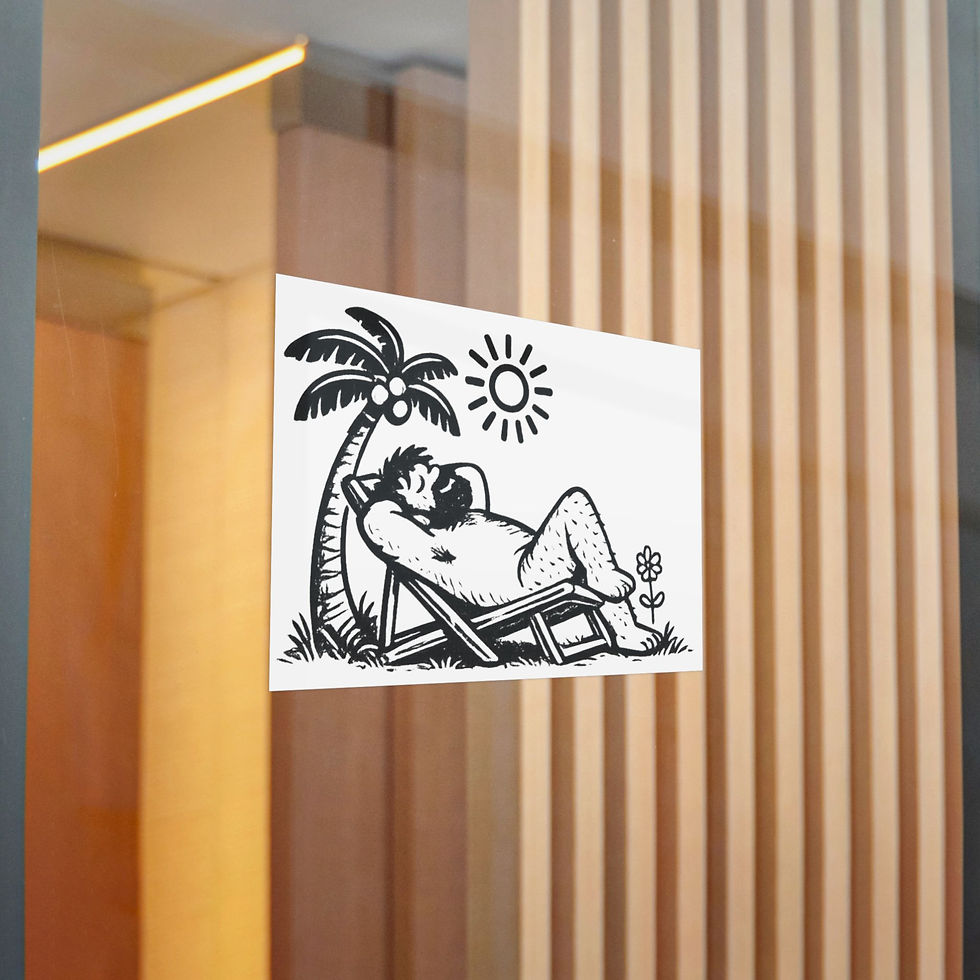 Thumbnail:  Summer Bear DTF Sticker | Gay Bear Pride Decal LGBTQ Sticker vers 2