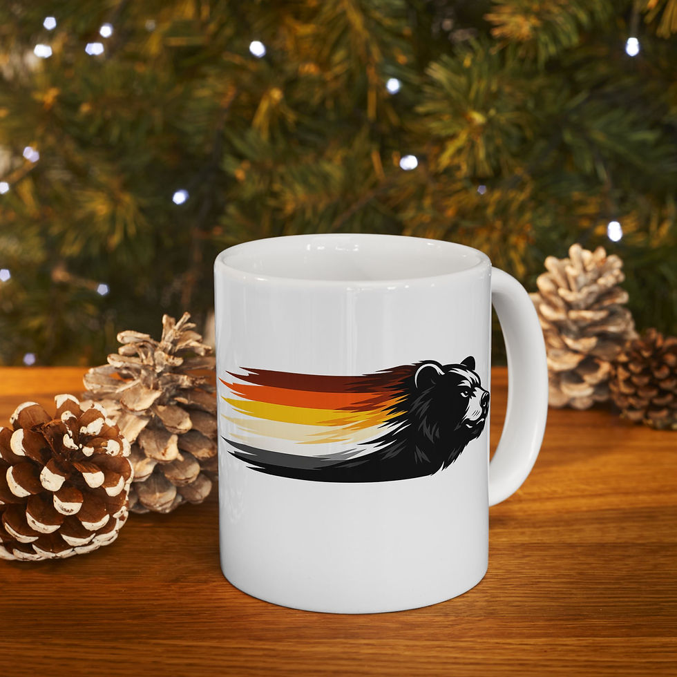 Thumbnail: Fluid Bear Gay Bear Mug | Bear Pride Flag Coffee Mug LGBTQ Gift