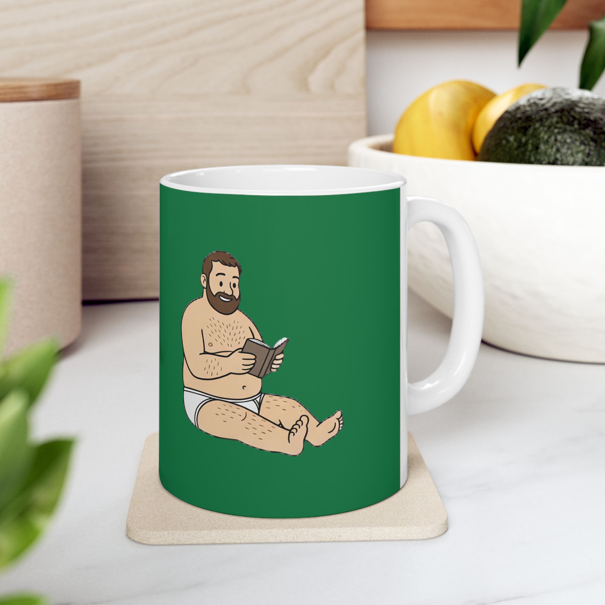Reading Bear Mug | Gay Bear Coffee Mug LGBTQ Bear Community Gift Men