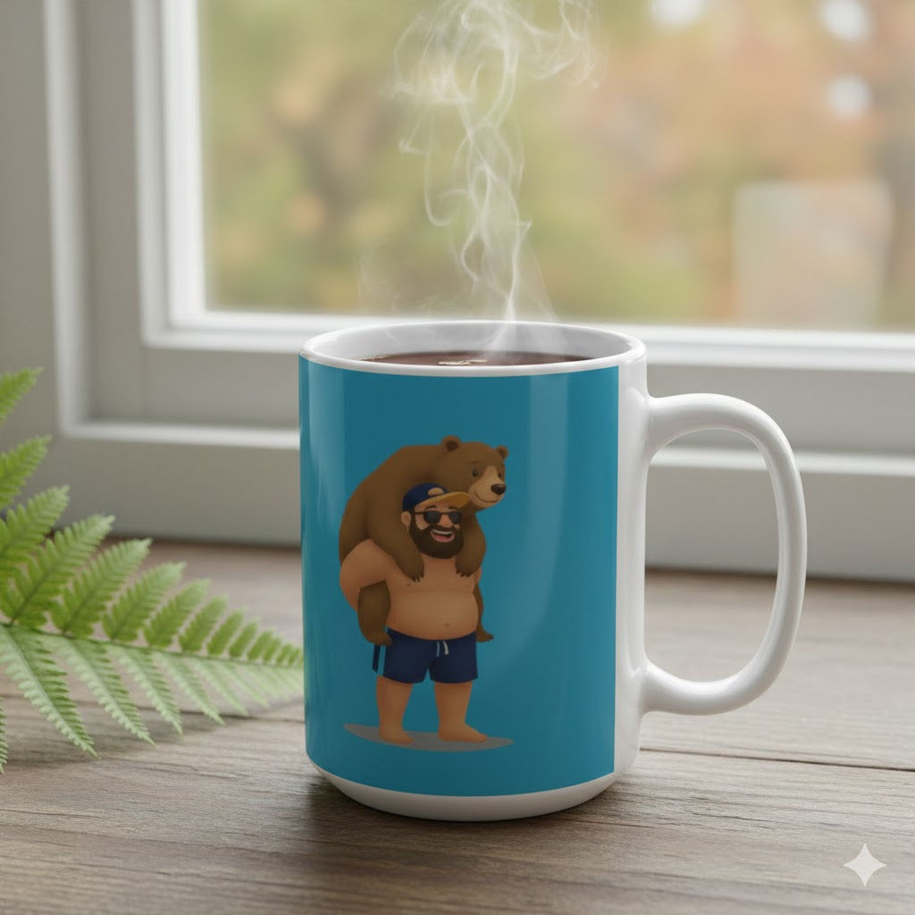 Bareback Bear Mug | Gay Bear Coffee Mug LGBTQ Bear Community Gift Men