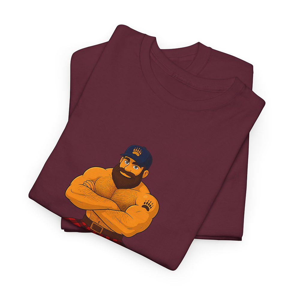 Thumbnail: Kilted Bear Tee | Gay Bear Scottish Pride Men's Tee LGBTQ