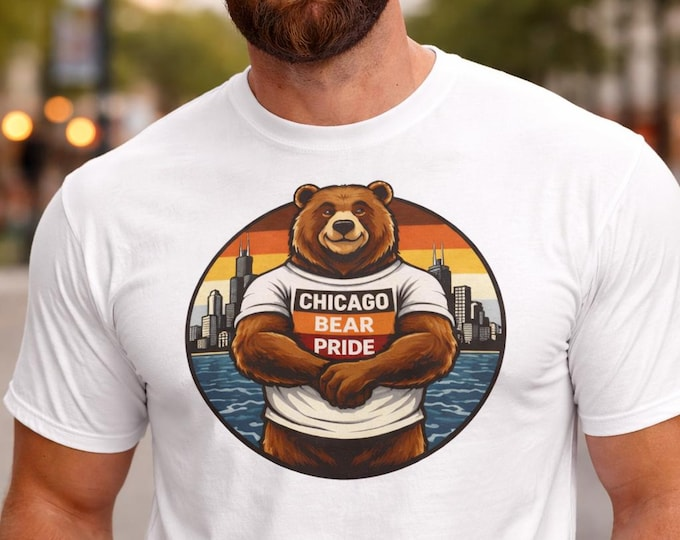 Chicago Bear Pride Tee | Gay Bear Pride Illinois Men's Tee