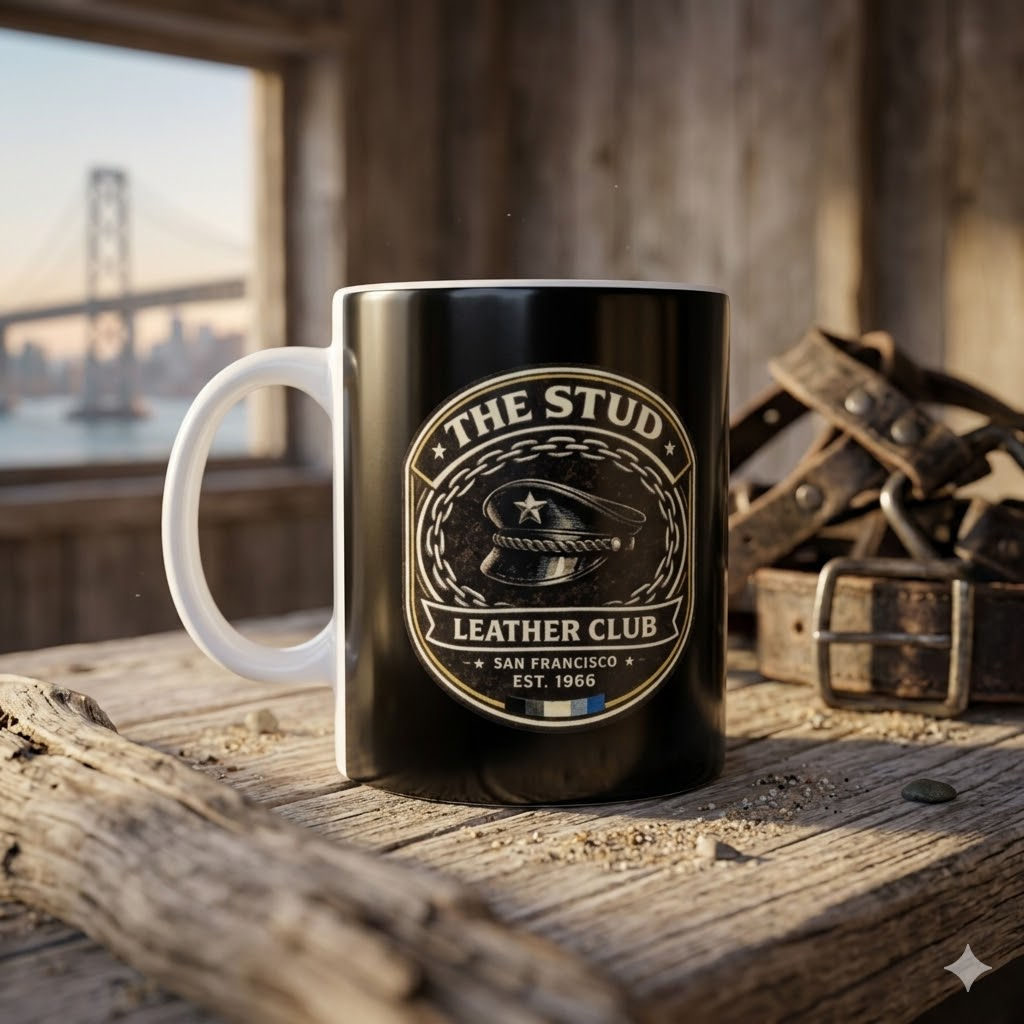 The Stud Leather Club SF Mug | Gay Leather LGBTQ History Mug