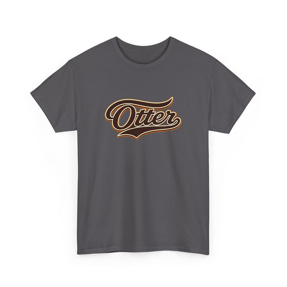 Thumbnail: Otter Fame Script Graphic Tee | Gay Bear Pride Shirt
