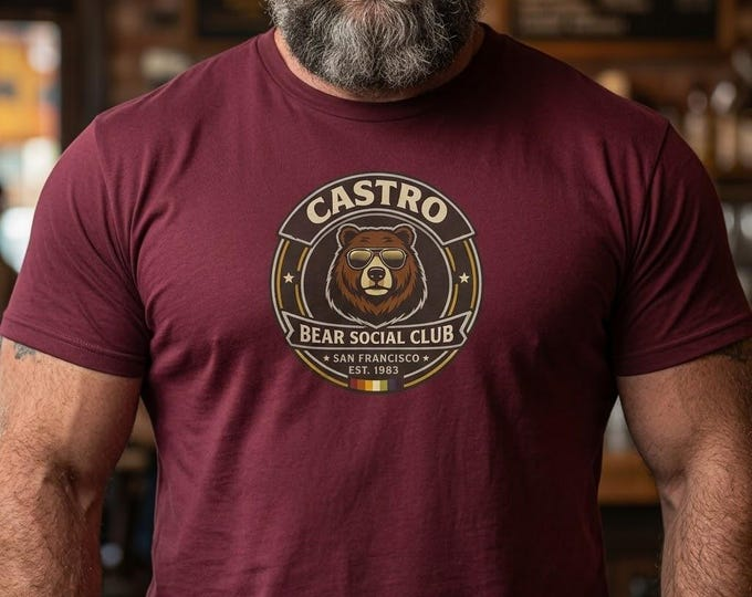 Castro Bear Social Club T-Shirt | Gay Bear San Francisco LGBTQ