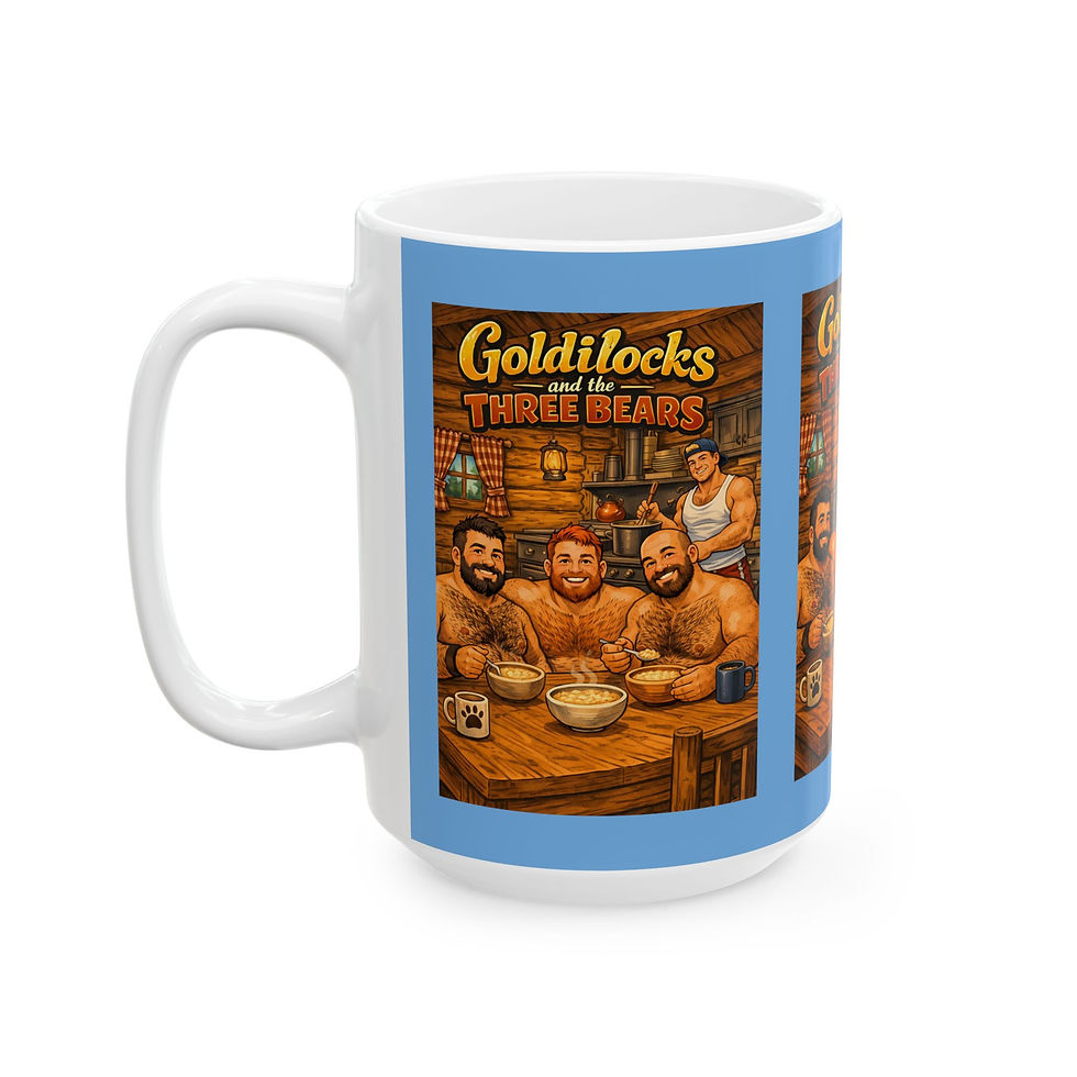 Thumbnail: Goldilocks & The Three Bears Porridge Mug | Gay Bear Gift