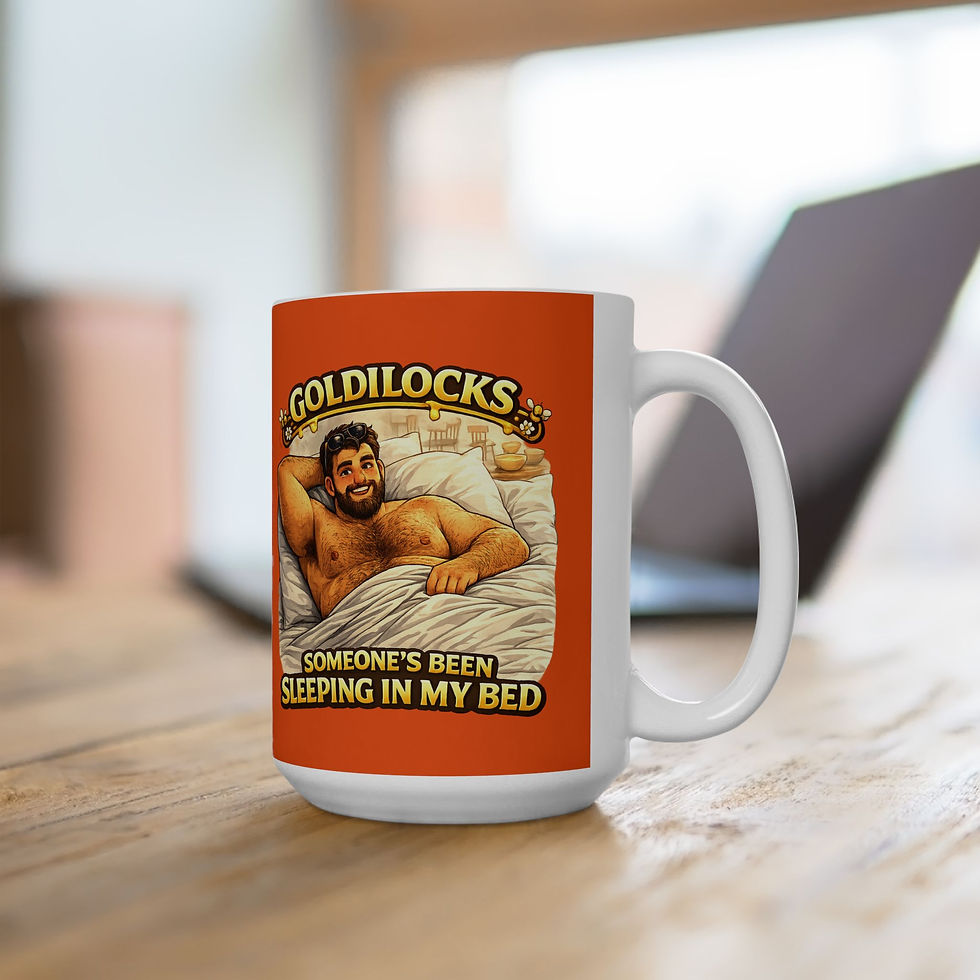 Thumbnail: Goldilocks Sleeping In My Bed Mug  Gay Bear Coffee Mug LGBTQ Bear Community Gift