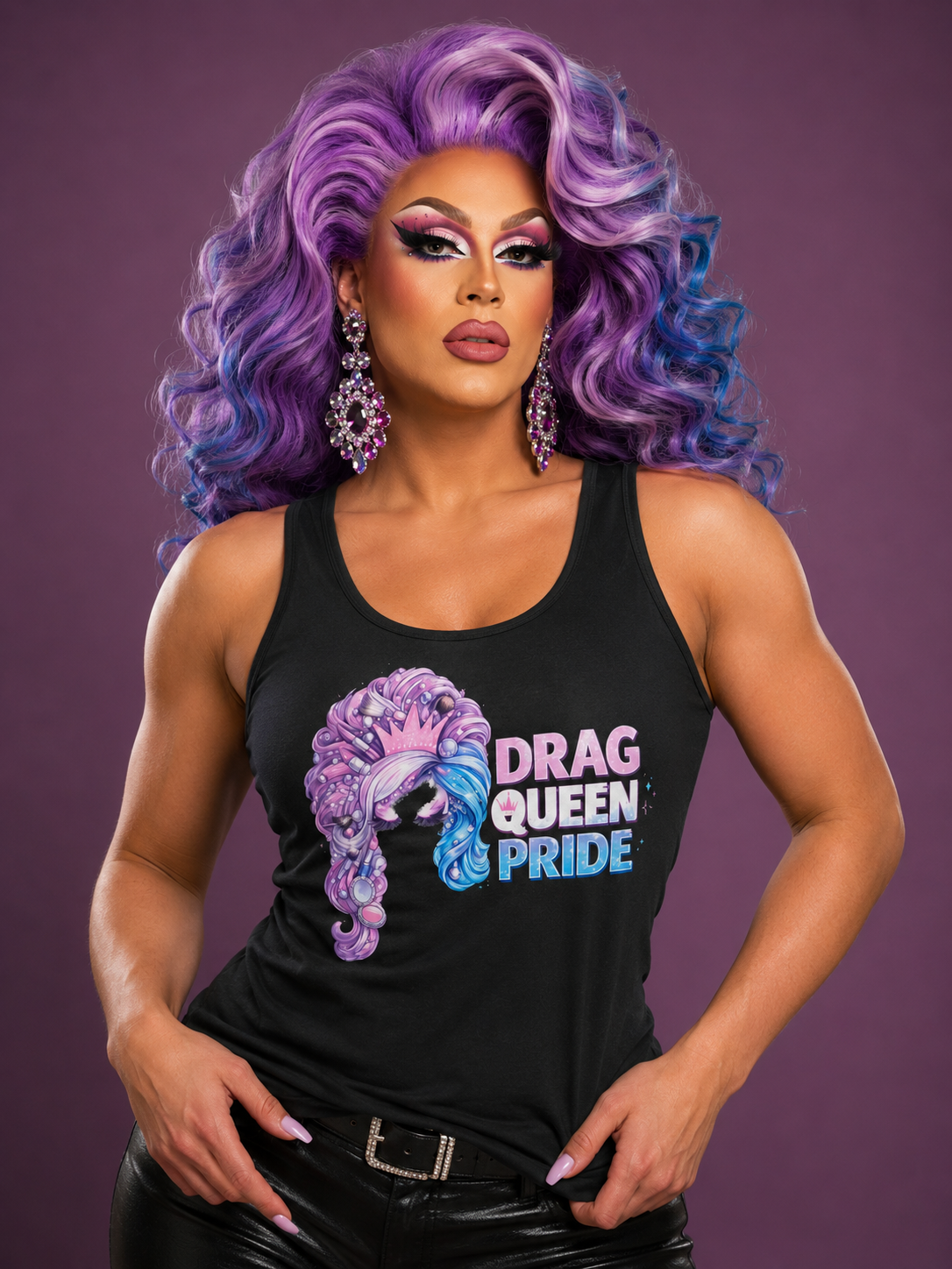 Drag Queen Pride Illustrated Tank Top | LGBTQ+ Gay Pride Vest