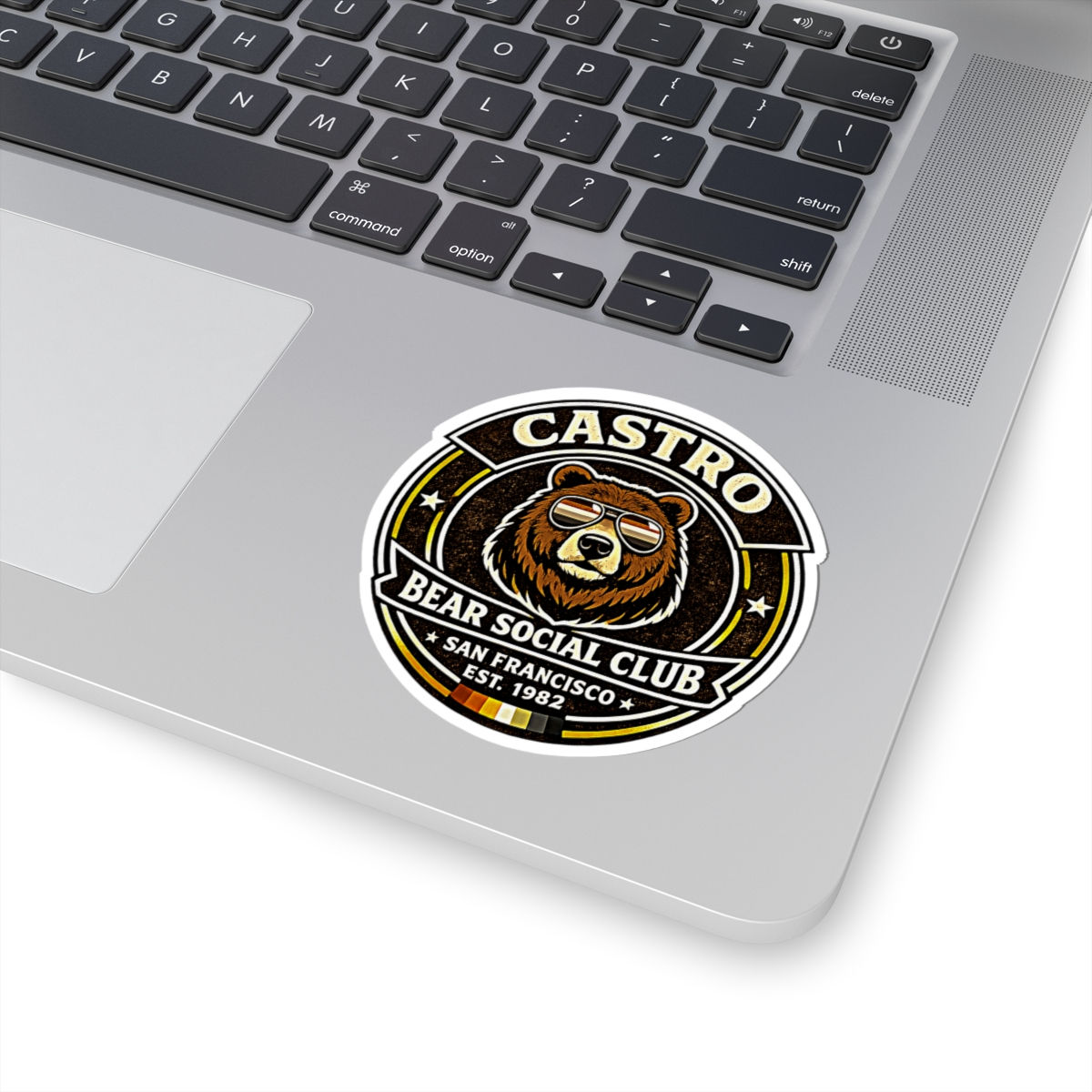 Castro Bear Social Club San Francisco Sticker | Gay Bear Pride Die-Cut Sticker