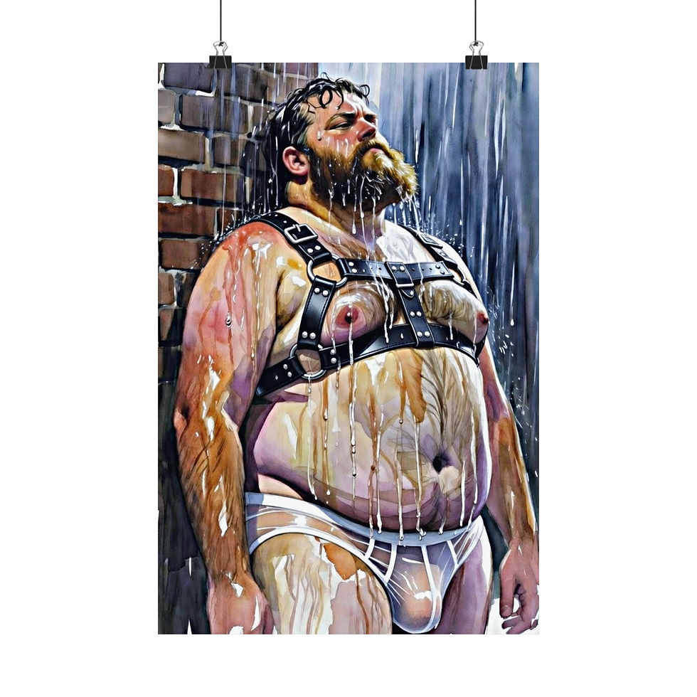 Thumbnail: Pride Poster Leather Storm Bear