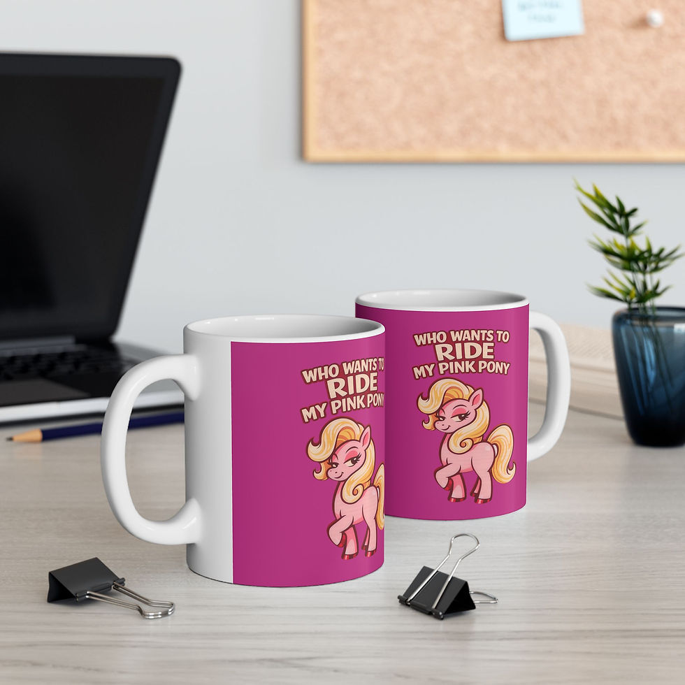 Thumbnail: Pink Pony Mug | Gay LGBTQ Cheeky Gift Coffee Mug