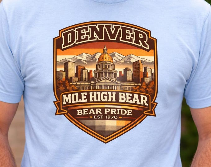 Denver Mile High Bear Tee | Gay Bear Pride Colorado T-Shirt