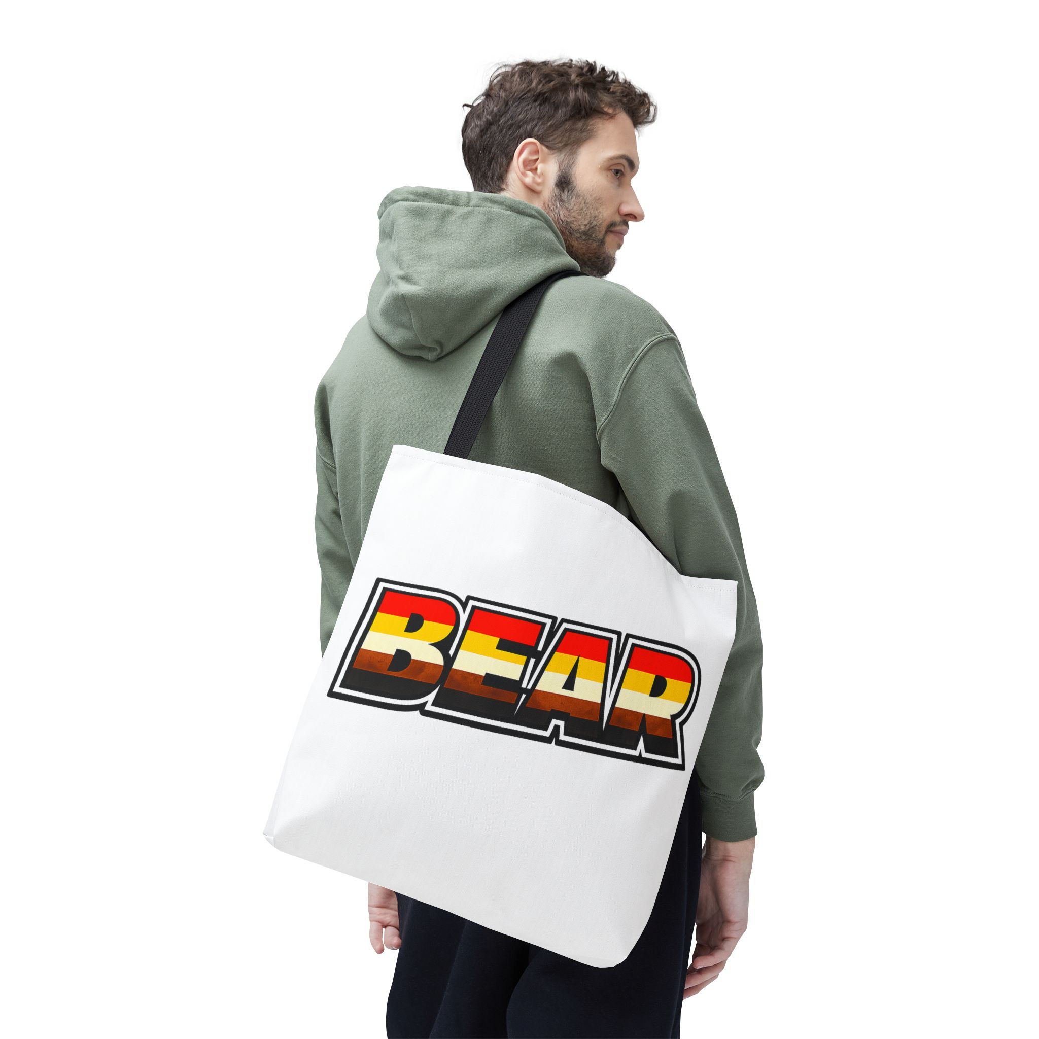 BEAR Pride Flag Tote Bag | Gay Bear Community Bag LGBTQ Bear Pride Gift Men