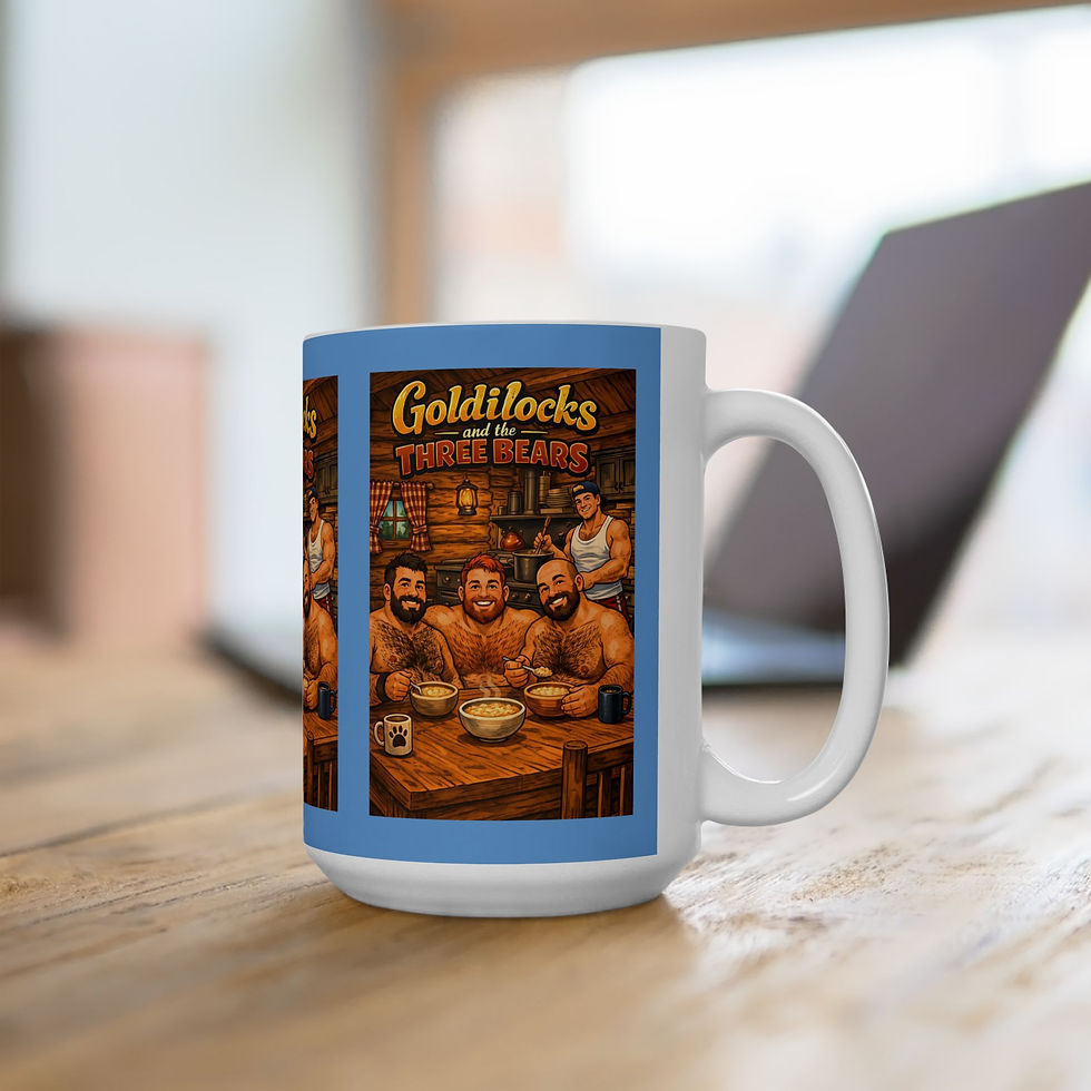 Thumbnail: Goldilocks & The Three Bears Porridge Mug | Gay Bear Gift