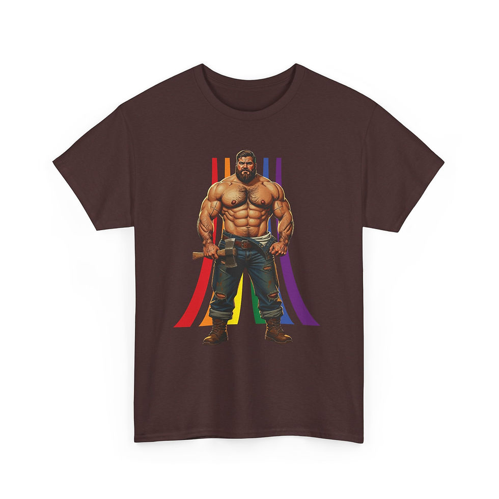 Thumbnail: Lumberjack Bear Pride Ribbon Gay Bear Pride 