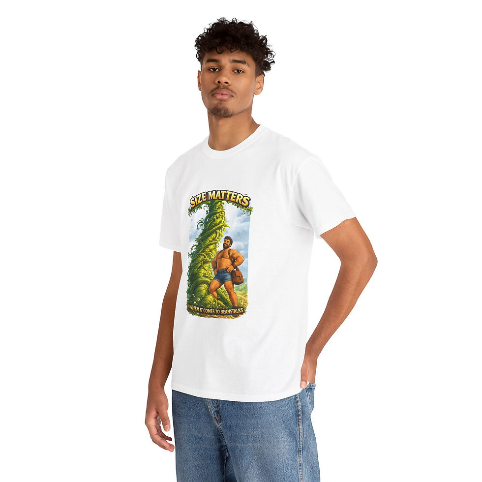 Thumbnail: Size Matters Beanstalk Tee | Gay Bear Pride Men's Tee LGBTQ