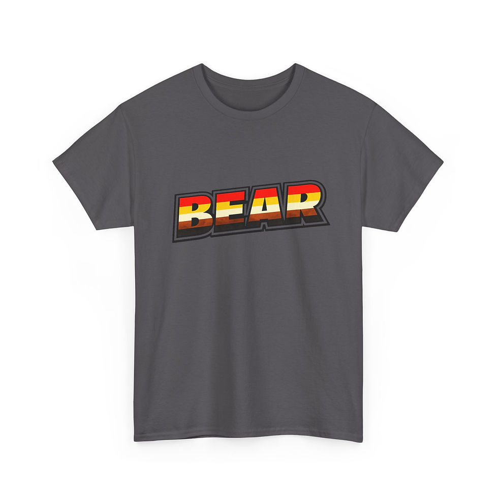Thumbnail: BEAR Pride Flag T-Shirt | Gay Bear Community Men's Shirt LGBTQ Bear Pride Tee