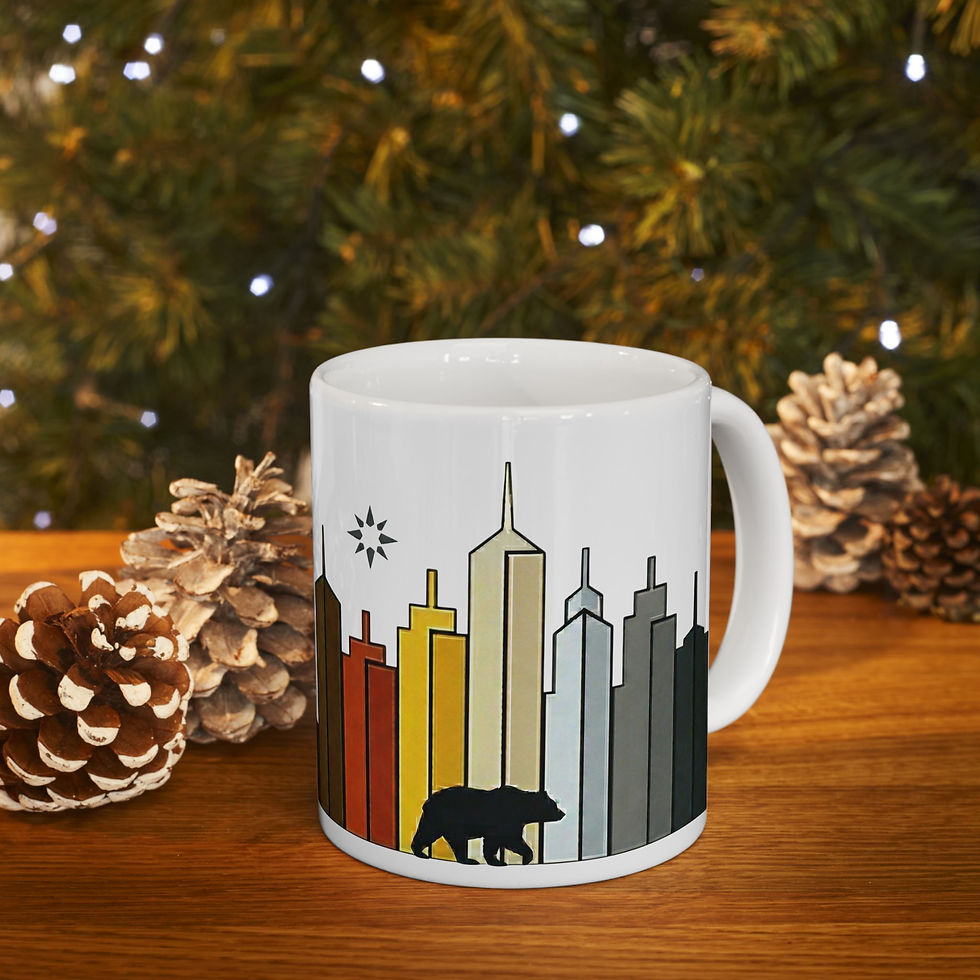 Thumbnail: Bear Pride City Skyline Mug | Gay Bear Gift LGBTQ Coffee Mug