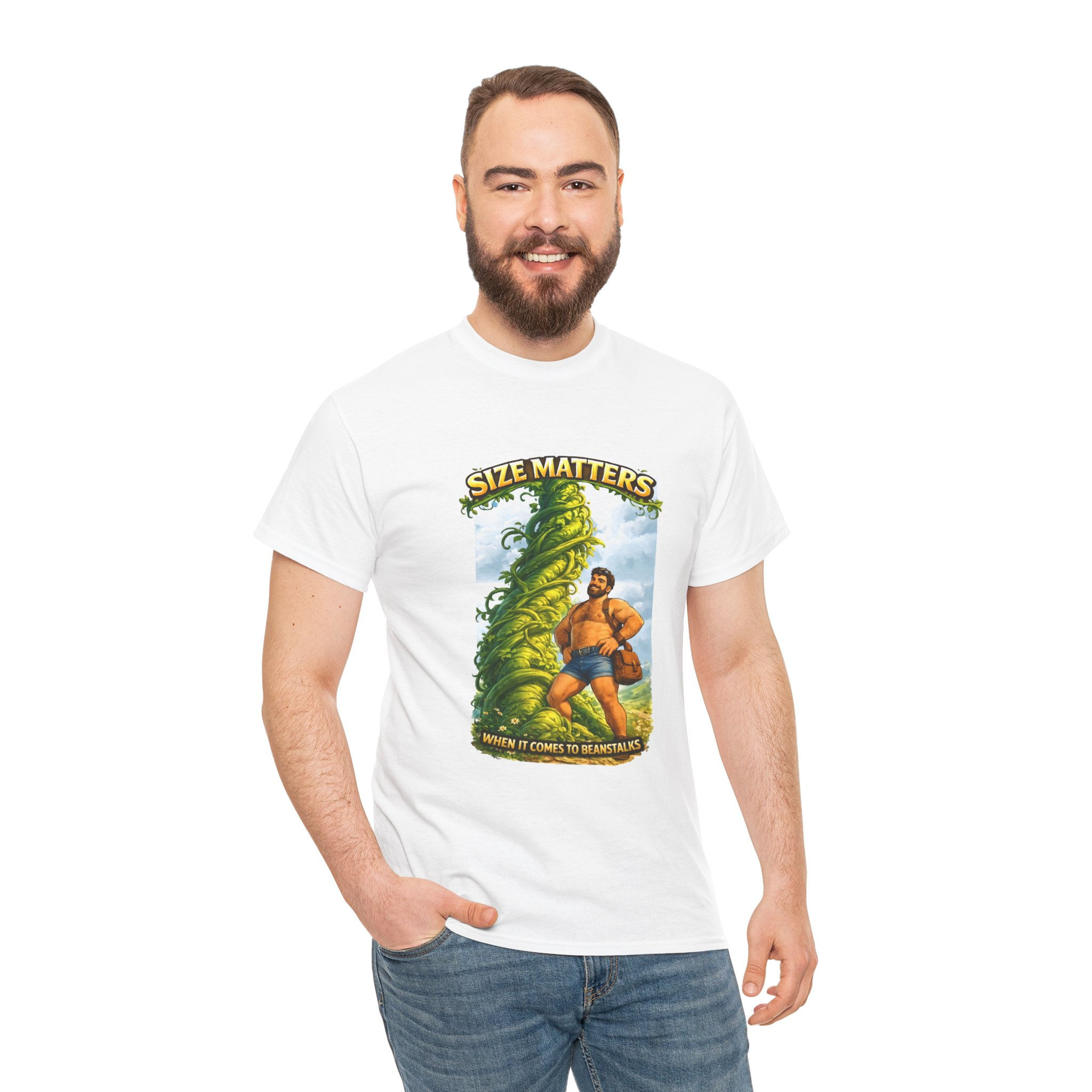 Size Matters Beanstalk Tee | Gay Bear Pride Men's Tee LGBTQ