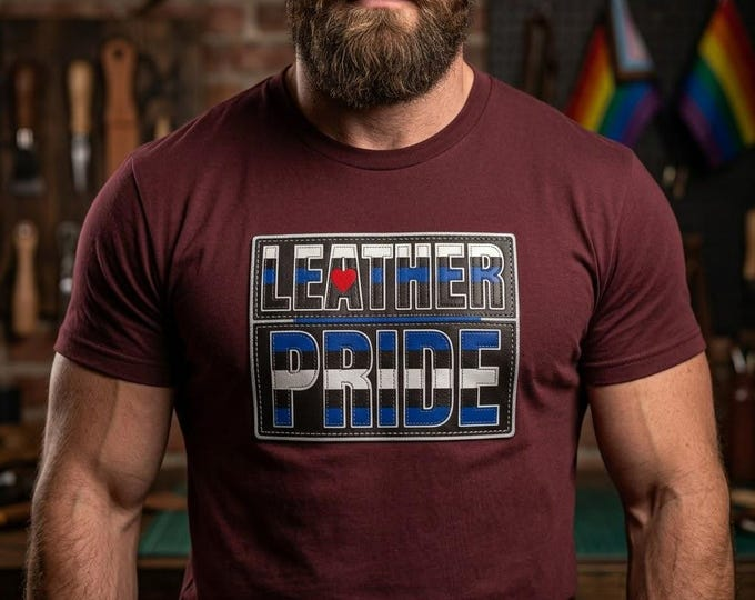Leather Pride T-Shirt | Gay Leather Community Men's LGBTQ Tee