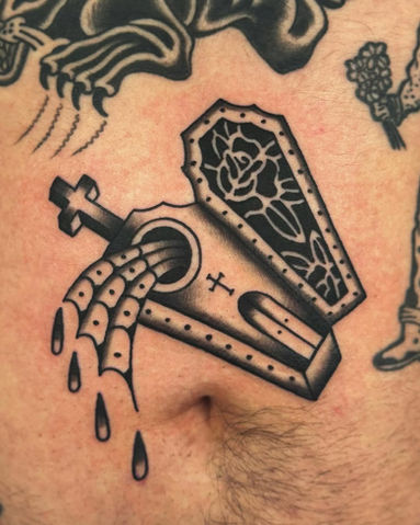 Colour-rich American traditional tattoo by Kara at Princelet Tattoo London – traditional tattoo with rich colours