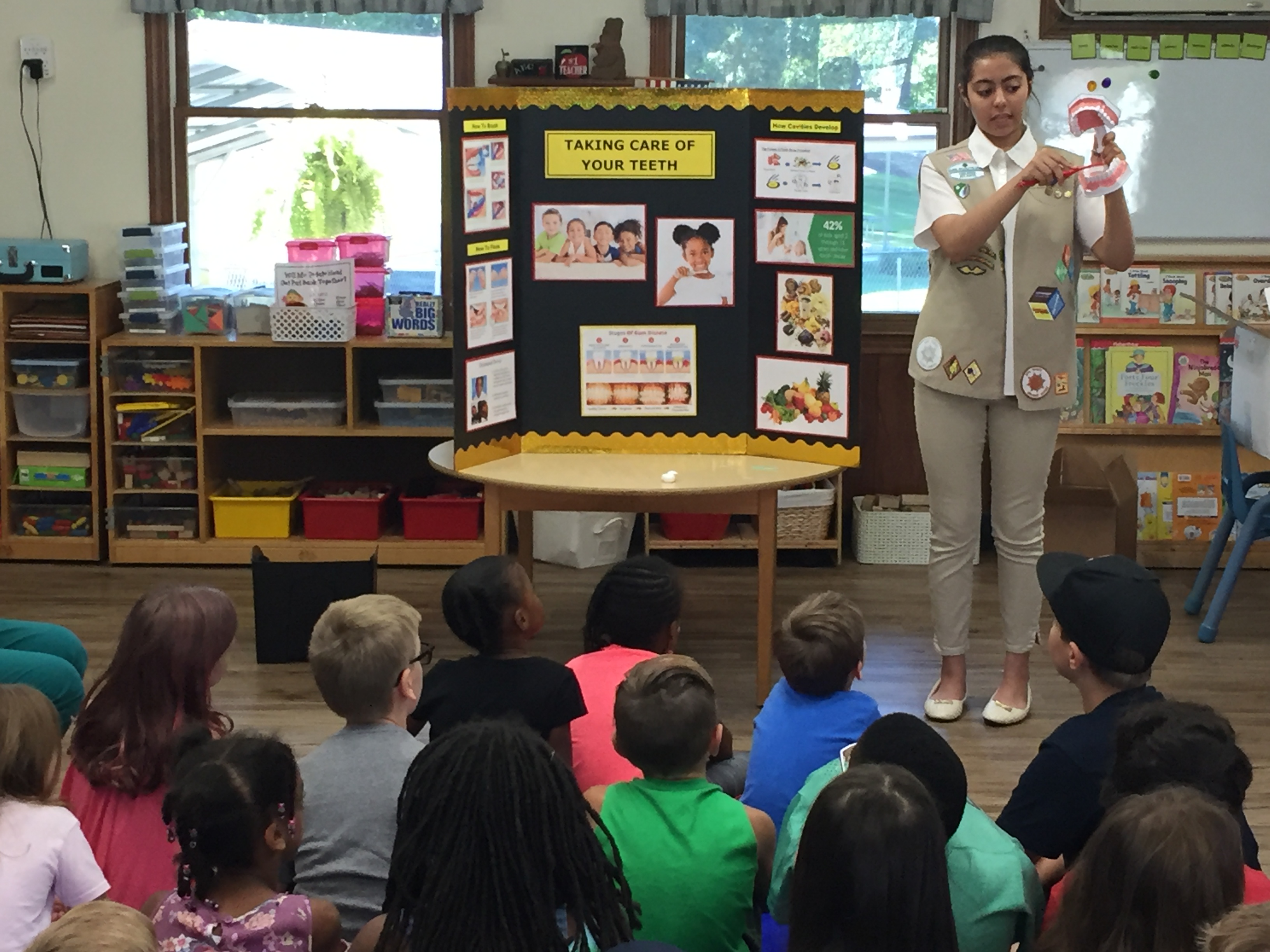 Kids learn about oral health