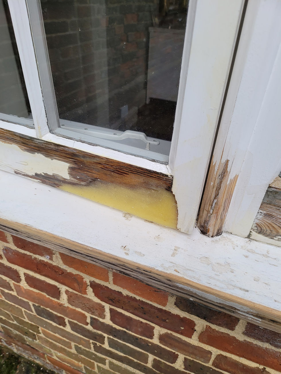 Exterior Window Repainting with Rot Repairs | Spithandle Lane, Steyning