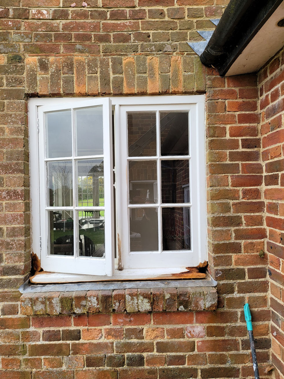 Exterior Window Repainting with Rot Repairs | Spithandle Lane, Steyning