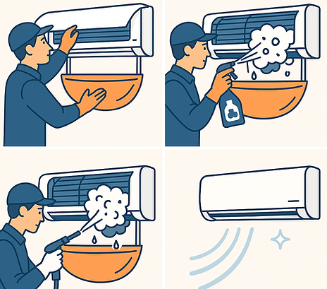 klímatisztítás-folyamata