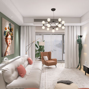 Salas de estar integradas aos ambientes de refeições.