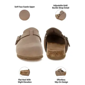 Thumbnail: Rag Company | Ratiha Buckle Accent Slip-On Footbed Mules