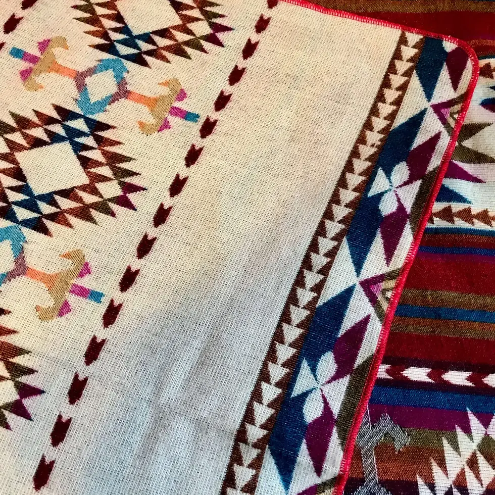 Thumbnail: Los Andes Shop | Red and Turquoise Southwestern Throw Blanket