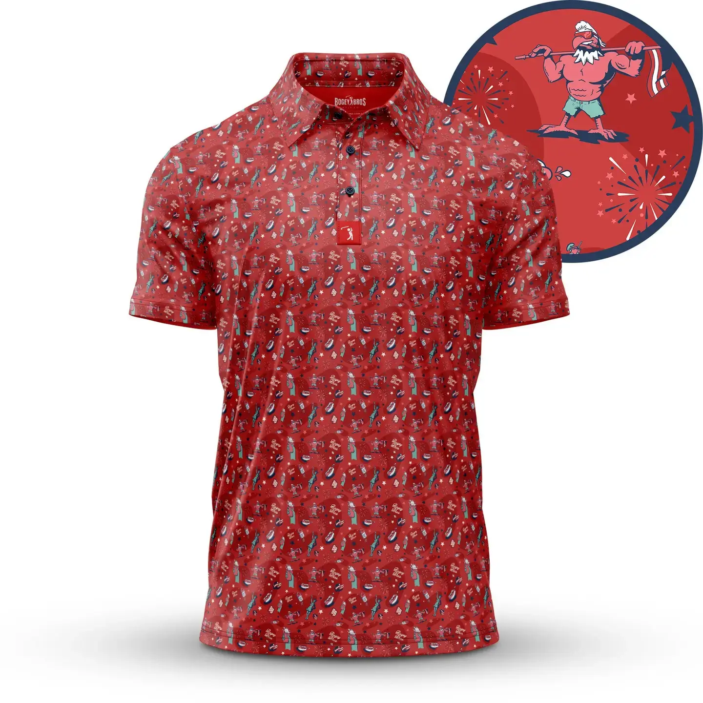 Bogey Bros Golf Co. | Leggy Liberty Mens Polo