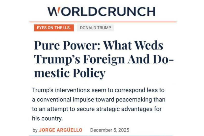 "Poder puro: Qué combina la política exterior e interior de Trump", por Jorge Argüello para Worldcrunch