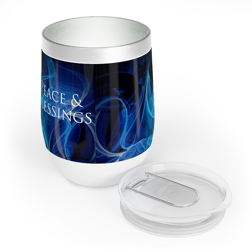 Thumbnail: "Peace & Blessings" Wine Tumbler