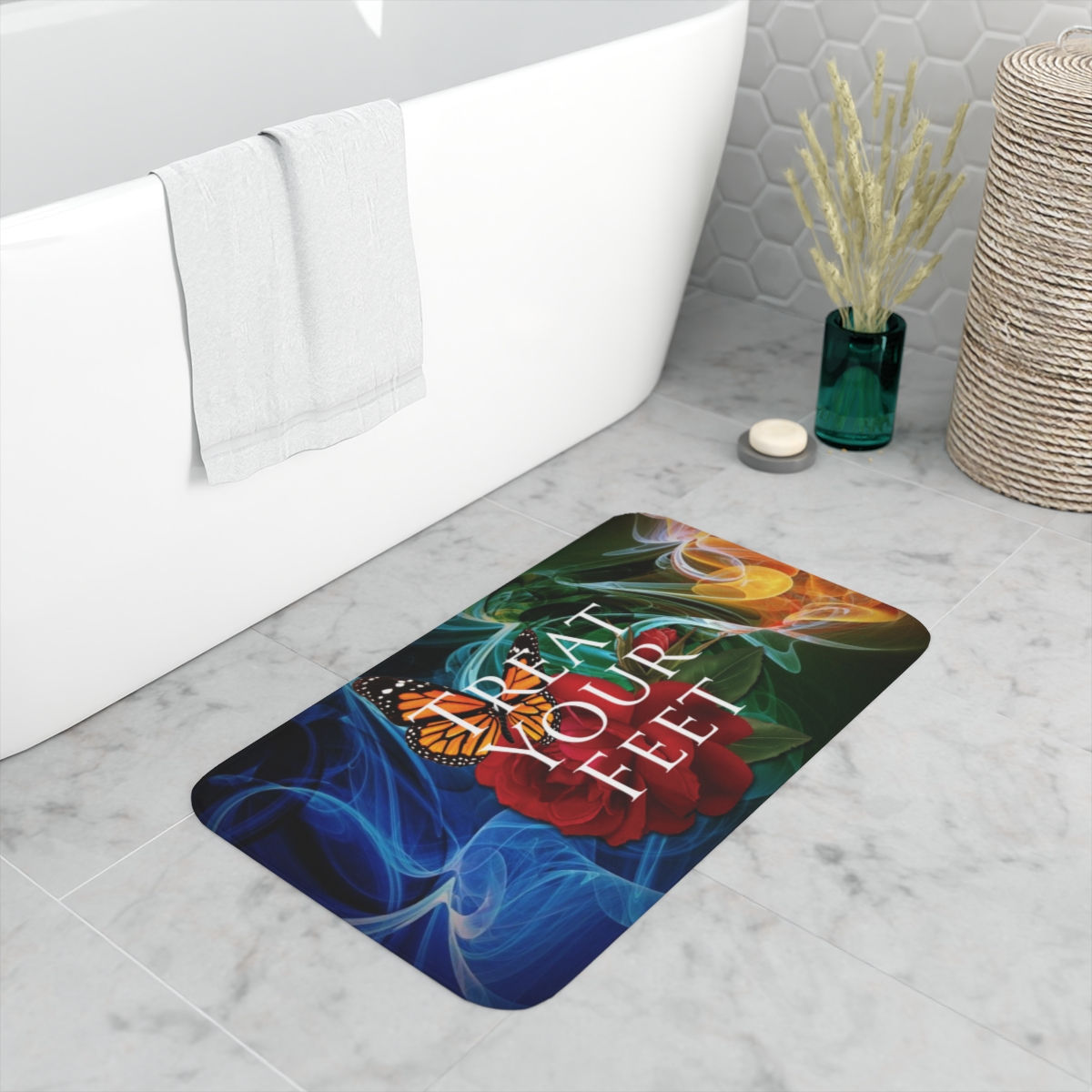 "Treat Your Feet" Bath Mat