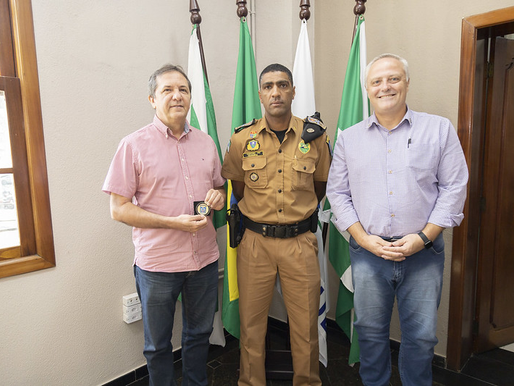 Prefeito Chico Brasileiro recebe a visita do novo Comandante-Geral da Polícia Militar do Paraná
