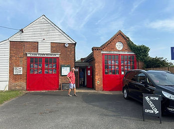 View of the front of Lydd Town Museum in The Old Fire Station building from Queens Road