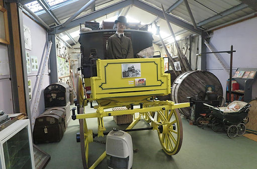 One of our larger carriages on display in one of the 5 large rooms that make up Lydd Town Museums exhibit rooms