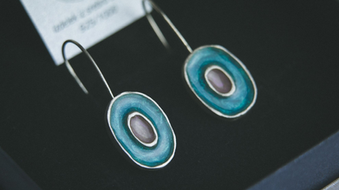 Sterling silver earrings with eyeshadows to make you feel special and in the flow. Unique handmade jewelry piece makes sure you stand out from the crowd and impress. Part of a new jewelry collection and a signature piece, it takes you back to your favourite island and makes you look so incredibly beautiful.